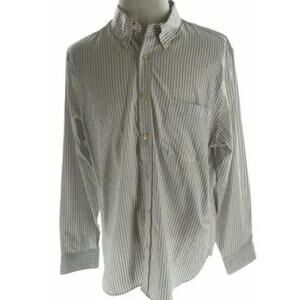Hart Schaffner Marx Striped Shirt Mens 2XL Long Sleeve Chest Pocket Button Down